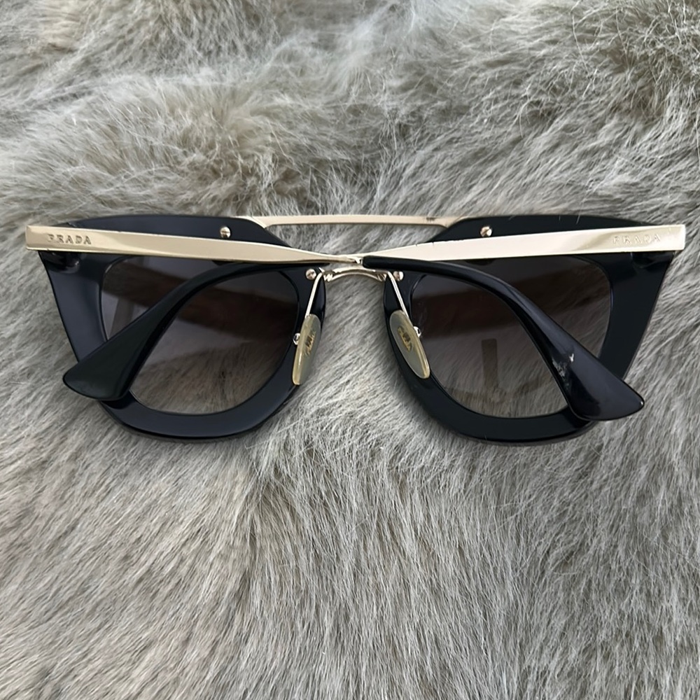 Prada Black Bold Framed Sunglasses - Picture 2 of 5